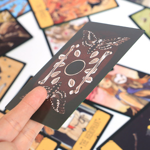 Precio barato de fábrica de China 12*7 A. C. E de Pentacles Tarot borde Chapado en <span class=keywords><strong>verde</strong></span> con guía naipes - Product Image 4
