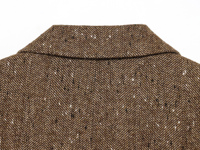 Veste blazer décontractée à manches longues de couleur marron à col cranté et à simple boutonnage pour femmes