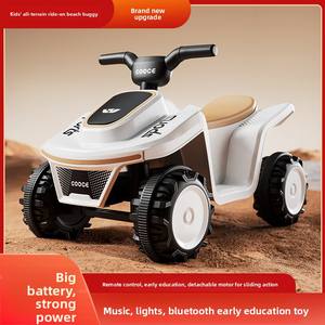 儿童电动车四轮沙滩，可容纳一个孩子，自动驾驶，可充电，带灯和音乐，适用于1-5岁 - Product Image 4