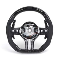 Volant personnalisé en fibre de carbone avec lumières LED et cuir perforé pour Série 1 F10/F30/F13/M3/M5/F15/F32