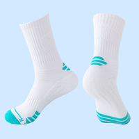 Chaussettes de sport professionnelles personnalisées avec logo, soutien de la voûte plantaire rembourré, respirantes, pour la course à pied et le basketball