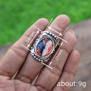 Anello Vintage con Fiore per Donna, Gioiello da Dito in Stile Antico alla Moda - Product Image 4
