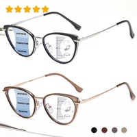Vente en gros d'usine - Montures optiques élégantes pour femmes, style œil de chat, verres progressifs multifocaux à mise au point automatique pour la lecture, pour dames
