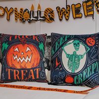 Housse de coussin décorative pour canapé, style Halloween, 45*45cm, taie d'oreiller