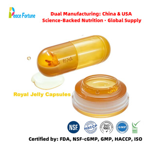 Cápsulas de Geleia Real com <span class=keywords><strong>Ginseng</strong></span> e Extrato de Mel Padronizado para Suporte à Saúde Geral Suplemento Alimentar Marca Privada OEM - Product Image 1