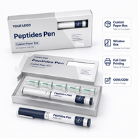 Étiquettes personnalisées pour stylos à peptides, autocollants imperméables, étiquettes pour stylos d'injection de peptides