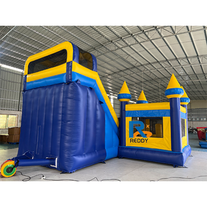 บ้านลมเป่าลมหลากสีพร้อมสไลเดอร์สำหรับขาย บ้านเด้งดึ๋ง สไลเดอร์เป่าลมขนาดใหญ่สำหรับงานปาร์ตี้ - Product Image 4
