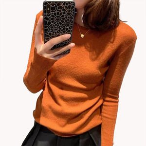 Camiseta Interior de Lana Fina para Mujer, Cuello Redondo, Capa Interior Delgada, Suéter Holgado y Versátil, Camiseta Interior de Punto - Product Image 6