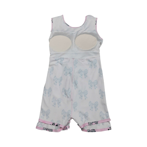 Conjuntos de Ropa para Niñas Pequeñas, Vestido Tipo Skort de Yoga Rosa con Estampado de Vaca, Poliéster/Algodón, Sin Mangas, Venta al Por Mayor - Product Image 6