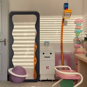 Miroir d'habillage personnalisé de pleine longueur mi-ancien ménage tenture murale en bois debout moderne pour magasin de vêtements verre - Product Image 1