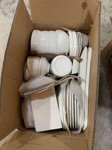 مزيج 2025 من الأطباق والصحون وأطقم العشاء المصنوعة من السيراميك الأبيض والبورسلين، متوفرة في كرتون بسعر رخيص - Product Image 2