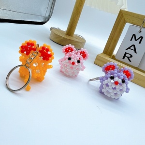 4mm Acrylic Candy Color <b>Customized</b> Cute Animal Keyrings Promotion Gifts Kids Shoulder Bag Charm DIY Lovely Hamster <b>Keychain</b> - Product Image 2