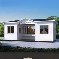 Ensemble WC et salle de bain mobile d'extérieur en acier et aluminium, durable, écologique, avec garantie d'un an