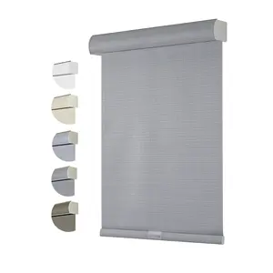 Customized Free-Stop Outdoor Indoor Office Cordless Blackout Fabrics Cordless Day Night Window Shades Roller Blinds