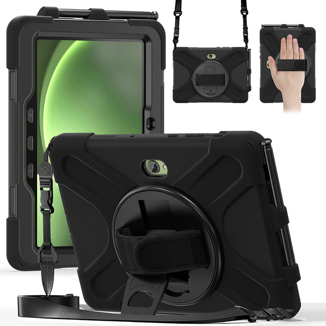 2025 Hot Selling Wrist Strap Casing for Samsung Galaxy Case for Samsung galaxy Tab Active5 Pro 10.1 SM-X356B Cover Black Color