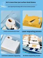Ornement de bureau personnalisable en carton 3D découpé en forme de voilier, bloc-notes calendrier à pages détachables sans colle, directement de l'usine