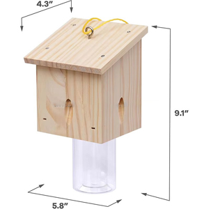 Yun New Solid Pattern Modern Wood Cabin Style Trampas para insectos Camas para mascotas y accesorios para <span class=keywords><strong>carpintero</strong></span> Abejas y pájaros Polen - Product Image 2