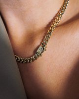 Nouvel ensemble collier et bracelet chaîne cubaine plaqué or avec fermoir étoile gravée, style rock punk cool pour femme 2026