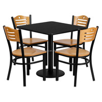 Meubles de restaurant en bois massif et en métal tables et chaises de restaurant en bois rustiques d'occasion ensemble pour chaise de restaurant