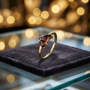 Anillo VVLCO de Oro de 18k con Gema Marquise Ajustable, Diseño Floral, Certificado por Terceros, para Mujeres con Piedra de Nacimiento de Septiembre - Product Image 2