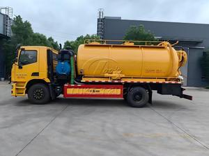 Camion d'aspiration à vide SAIC-1VECO HONGYAN 4x2 de 15 m³, moteur Yuchai 6 cylindres, nettoyage haute pression des égouts et aspiration des boues. - Product Image 4