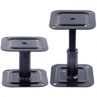 Cales de stabilisation 1000 lb en acier thermolaqué noir pour camping-car et remorque, réglables de 4-5/8 à 8 pouces