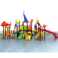 Wasserpark-Spielplatz: Kommerzielle Schwimmbad-Spritzrutschen, Outdoor-Spielgeräte, Kunststoff-Wasserrutsche-Spielplatz-Set