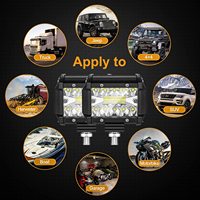 Lampe de travail tout-terrain à trois rangées, Super lumineux, étanche IP68, Led, pour voiturette de Golf, Jeep, ATV, UTV