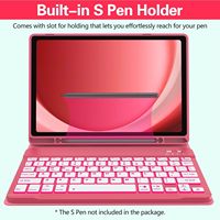 Pour Samsung Galaxy Tab A9 Plus 11 pouces pour Samsung Tab S9 S10 FE avec emplacement pour stylet Clavier Bluetooth Housses et étuis pour tablette