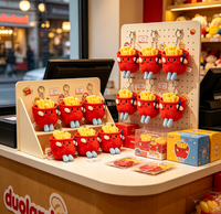 Porte-clés personnalisé en peluche douce en forme de frites pour cadeau promotionnel