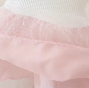 Nuovo Vestito Estivo per Bambine, Stile Principessa, Lunghezza al Ginocchio, con Fiocco Floreale, Design a Strati in Tulle per Feste di Compleanno - Product Image 6