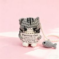 Kit de crochet populaire pour figurine de chat mignonne, amigurumi au design original, cadeau pour les amateurs de loisirs créatifs, fait main pour offrir, peluche en fil DIY