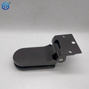 Bisagra de pivote de vidrio a pared de aluminio plateado para puerta de vidrio interior - Product Image 3