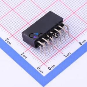 DW254W-22-14-85 Pin Socket Bent Lead Through Hole,P=2.54mm Connector 2x7P 2.54mm 2.54mm Square Hole - Product Image 2