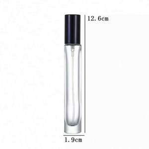 Flacon de parfum carré de 10 ml avec bouchon à vis, pompe pulvérisatrice, en verre transparent, mini format de voyage, emballage cosmétique OEM avec impression sur écran - Product Image 5