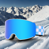 Lunettes de ski magnétiques à double couche de verres polarisés, lunettes de snowboard, protection UV400, lunettes de sport de neige OTG, logo personnalisé