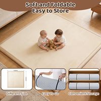 Tapis de jeu pour bébé, épaisseur 1,3 pouce, mousse à mémoire de forme, velours corail, antidérapant, imperméable, tapis d'éveil pour bébé