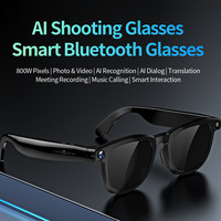 Lunettes intelligentes IA, lunettes d'enregistrement vidéo avec audio, lunettes de soleil avec caméra Bluetooth, traduction en temps réel, musique et appels mains libres