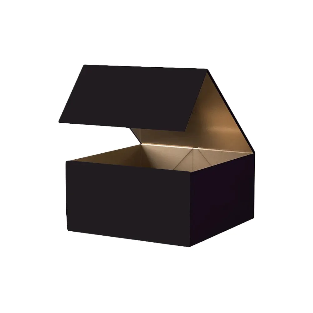 Einzigartige recycelbare schwarze kundenspezifische Versandtasche kundenspezifische Geschenkverpackung und Druck luxuriöse kosmetische magnetische Papierschachtel