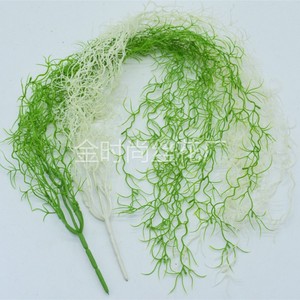ดอกไม้ประดิษฐ์รูปพุ่มหญ้ามังกรสีเขียวขาว ยาว 90 ซม. ของ Golden Fashion Florist สำหรับตกแต่งผนังบ้านและงานแต่งงาน - Product Image 2