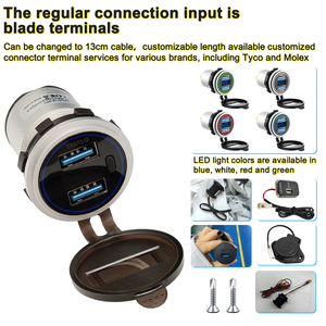 Cargadores <span class=keywords><strong>Usb</strong></span> 24V chargeur de téléphone portable Rv Marine <span class=keywords><strong>camping</strong></span>-<span class=keywords><strong>car</strong></span> Auto <span class=keywords><strong>12V</strong></span> 24V aluminium Qc 3.0 double port <span class=keywords><strong>Usb</strong></span> chargeur <span class=keywords><strong>prise</strong></span> de courant - Product Image 5