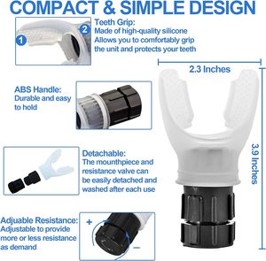 Silicon lunge thiết bị tập thể dục Máy phổi thở sâu tập thể dục huấn luyện viên phổi tập thể dục thở huấn luyện viên - Product Image 5