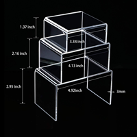 Présentoir en acrylique transparent à 3 niveaux pour figurines de collection, cupcakes et parfums – Vente en gros