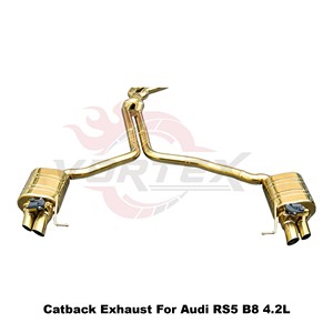 ระบบท่อไอเสียแบบ Catback พร้อมวาล์ว Vortex SS304 สำหรับ Audi RS5 B8 B8.5 Coupe Cabriolet 4.2L FSI V8 ปี 2012-2018 ชุดแต่งแบบติดตั้งได้โดยตรง - Product Image 2