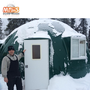 Xách tay prefab không thấm nước sợi thủy tinh mái vòm nơi trú ẩn cho cắm trại trong rừng có tính năng bánh sandwich Panel chất liệu để sử dụng như một ngôi nhà - Product Image 3