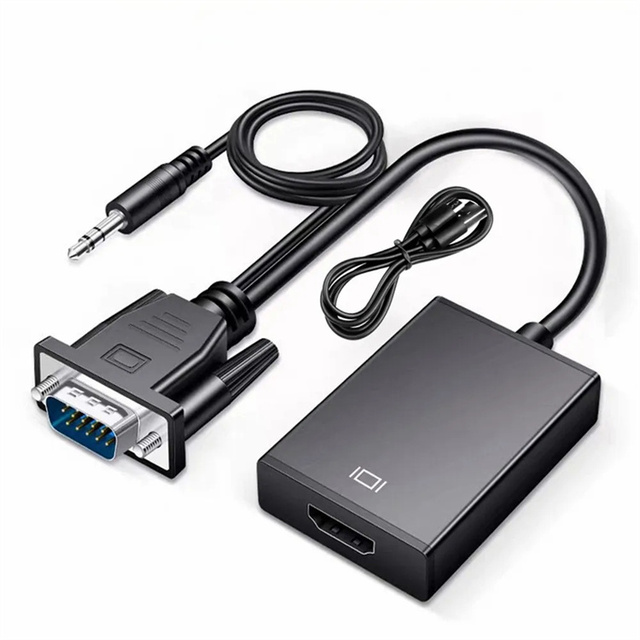 VGA to HDTV Converter Cable With Audio Output 1080P Full HD VGA to HDTV Adapter for PC Laptop HDTV Projector
