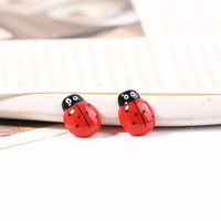 100 miniatures de coccinelles et abeilles en résine à dos plat, breloques et cabochons pour slime, décoration intérieure, bricolage et animaux de mini-jardin féerique