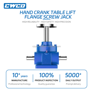 SWL Série 2.5T <span class=keywords><strong>Worm</strong></span> Engrenagem Parafuso Jack Redutores de Velocidade Customizável ODM para Máquinas Agrícolas Plataformas de Elevação Flange Mão Manivela - Product Image 5
