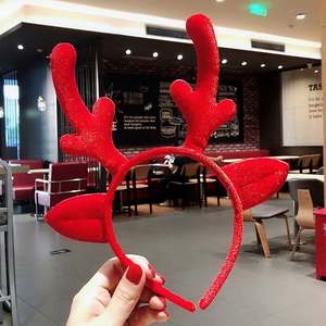 Diadema de cuernos de reno luminosa Usa Mairun USA823 para mujer, para disfraces navideños, con batería, clasificación IP67, DC12V, para celebraciones, diseño de Papá Noel - Product Image 4