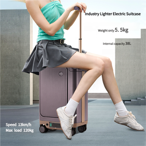 스마트 사이클링 20 인치 기내 트롤리 수하물 세트 경량 휴대용 여행 케이스 USB TYPE-C 충전 전기 가방 - Product Image 1